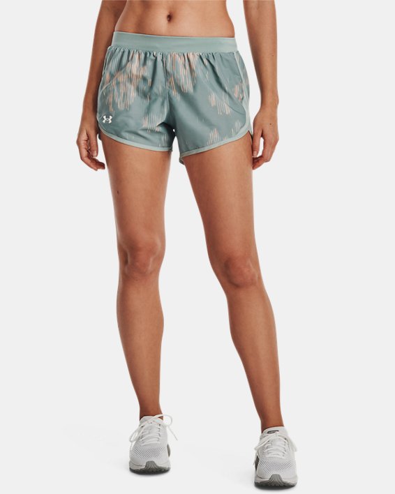 Women's UA Fly-By 2.0 Printed Shorts, Gray, pdpMainDesktop image number 0